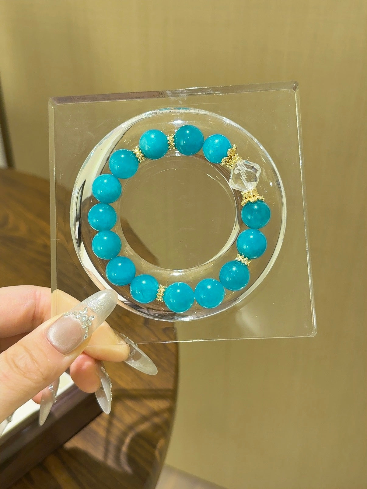 ▫️▪️ Tianhe stone white crystal sugar cube bracelet